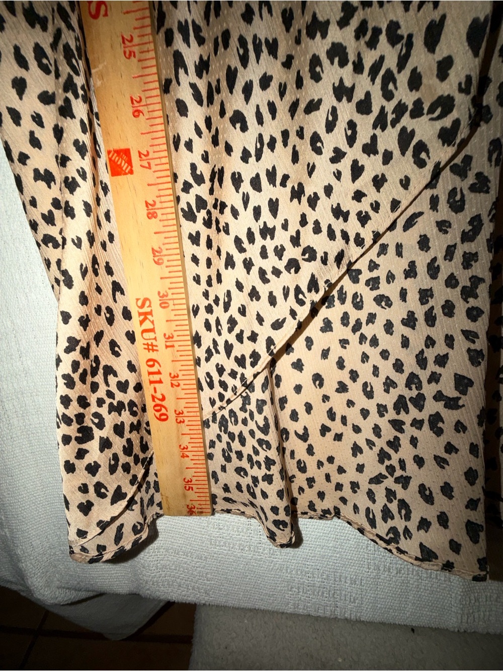 Fall Flowy Animal Print Midi high low dress Size 6 Cottagecore - Picture 9 of 12